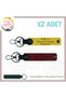 For Motor Enthusiasts, Name Plate and B Rh (-) Blood Group Special Production X2 Keychain, Yellow-Burgundy-Navy