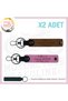 0 (+) Personal X2 Keychain with Blood Type Written, Coffee-Pink-Navy, Name Plate for Motorcycle Lovers