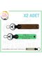 Name Plate and 0 Rh (+) Blood Group Written X2 Keychain Set, Coffee-F Green-Sk, Bikera Special Design