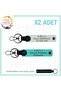 Gift, White-Turquoise-Syh, Car Lovers, Name Plate and a Rh (+) Written Special Design X2 Keychain