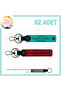 Motorcycle Rider Style Special, Name Plate and a Rh (+) Blood Group Lettering X2 Keychain, Red-K Turquoise-Gr
