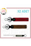 Emergency Keychain with to Companions, Name Plate and Letter B Rh (-) Blood Type, Coffee-Red-Gr