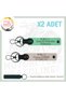 Name Plate and B Rh (-) Blood Group Gift X2 Keychain Set, Green-Powder-Laci, Special for Drivers