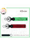 Name Plate and 0 Rh (-) Blood Group Written X2 Keychain Set, Red-F Green-Navy, for Motor Enthusiasts