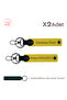 2-Piece Keychain Set with Name and Surname, Yellow-Navy Blue, Cousin Christmas Gift