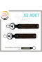 Exclusive for Biker Style, Gift X2 Keychain Suit with Name Plate and B Rh (-) Blood Group Lettering, K Coffee-Gr