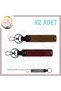 Motorcycle Enthusiast, Leather X2 Keychain with Name Plate and 0 Rh (+) Blood Type Lettering, Coffee-Maroon-Gr