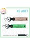 Name Plate and B Rh (-) Blood Group Written X2 Keychain, Yavruağzı-F Green-Syh, Special for Motor Lovers