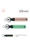 Meaningful Surprise for the Neighbor, Set of 2 Keychains with Name Written, Puppy Mouth-Green-Green