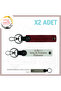 Bikers Name Plate and a Rh (-) Blood Group Lettering Leather X2 Keychain Gift Set, White-Burgundy-Gr