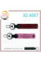 Custom Name Plate and B Rh (-) Blood Type Meaningful Gift with Lettering, Leather X2 Keychain Set, Pink-Maroon-Syh