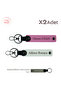 2-Piece Keychain Set with First Name and Last Name, White-Pink-Grey, Birthday Surprise for Dad