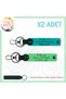 Name Plate and B + Blood Group Written X2 Keychain, K Turquoise-F Green-Navy, Motorcycle Adventurers