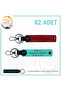 For Speed Lovers, Name Plate and B Rh (-) Blood Group, X2 Keychain Gift Set, Red-Turquoise-Navy