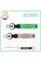 Special for Speed Lovers, Leather X2'Li Keychain with Name Plate and B Rh (+) Blood Group Writing, Powder-F Green-Gr