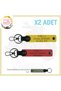 Gift Leather X2 Keychain with Nameplate and 0 Rh (-) Blood Type for Bikers, Pomegranate Flower-Yellow-Gr