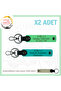 2 Keychains with Name Plate and a + Blood Group Written, K Turquoise-F Green-Sk, Motorcycle Adventurers