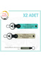 X2 Keychain with Name Plate and a + Blood Group Written, S Coffee-Turquoise-Gr, Special for Motorcycle Lovers