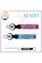 Speed ​​Freaks, 2-Piece Keychain with Name Plate and a Rh (+) Blood Type Written, Gift, Blue-Pink-Gr