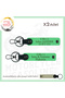 Emergency X2 Keychain with Name Plate and 0 (-) Blood Group Written, F Green-Sk, Motorcycle Enthusiasts