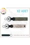 Name Plate & 0 Rh (+) Written Emergency X2 Keychains, Ash Grey-Powder-Laci, to Motorcycle Rider
