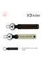Set of 2 Keychains with Names Written, Dark Brown-Milk Coffee-Green, Cousin Fun Gesture