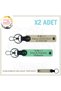 Custom Name Plate for His Her Very Much Loved and B Rh - Personal X2 Keychain Set with Blood Type Lettering, Green-S Coffee-Sk