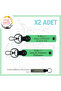 Emergency X2 Keychain with Name Plate and B (-) Blood Group Written, F Green-Gr, Motorcycle Enthusiasts