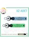 Motorcycle X2' Keychain, Blue-F Green-Sk, Written to Biker Friends, Name Plate and a Rh (-) Blood Group