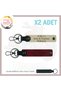 Special for Speed Enthusiasts, Leather X2 Keychain with Name Plate and B Rh (-) Blood Type, S Coffee-Burgundy-Syh