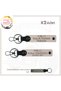 Set, Powder-Gr, Leather X2 Keychain with Name Plate for Motorcycle Adventurers and 0 Rh (-) Blood Group Written
