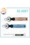 Exclusive for Asphalt Champions, Keychain with Name Plate and B- Blood Group X2, Puppy-Mouth-Blue-Gr