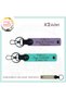 For Motorcycle Lovers, Name Plate and 0 Rh (-) Blood Group, Emergency X2 Keychain, Purple-Turquoise-Sk