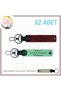 Exclusive for Biker Friends, X2 Keychain Set with Name Plate and B Rh (-) Blood Type Lettering, Green-Maroon-Sk