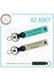 Personal X2 Keychain with Name and Plate Written, Milk Coffee-Turquoise-Syh, Specially Made for Motorcyclists