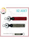Gift X2 Keychain Set, Ash Grey-Red-Gr, Special for Bikers, Name Plate and B Rh (+) Blood Group
