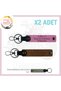 Personal X2 Keychain with Name Plate and a (+) Blood Group Written, Coffee-Pink-Gr, for Motorcycle Lovers
