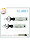 Set, White-Sk, Emergency X2 Leather Keychain with Name Plate and a - Blood Group Written Suitable for Biker Style