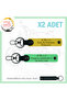 Gift X2 Keychain, Yellow-F Green-Syh, Special Name Plate for Bikers a Rh (+) Blood Group Written