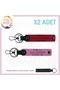 For Motorcycle Lovers, Pack of 2 Keychains with Nameplate and 0 Rh (+) Blood Group Lettering, Red-Pink-Syh