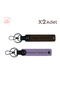 Birthday Surprise for Dad, Set of 2 Keychains with Name and Surname, Purple Violet-Dark Brown