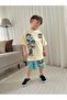 Paw Patrol Printed Summer Bottom Top Set Shorts Set Cream Blue