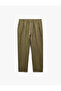 Linen Chino Trousers with Belted Waist and Pocket Detail - 5