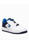 Men's brand lace-up non-slip sole daily navy blue sneaker with logo em0em01434-c1g - 2