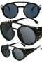 Unisex Retro Steampunk Round Sunglasses - 3