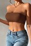 Strapless Women's Bustier Brown