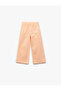 Cotton Embroidered High Waist Wide Leg Trousers
