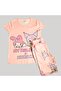 WOMENS SHORT SLEEVE PAJAMA SETS , SILKY POLYESTER