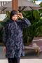 Quick Dry Parachute Fabric Patterned Hijab Swimsuit - 2537 - 4