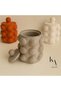Concrete Jar - Bubble and Candle Holder Spoon Holder Set - 3